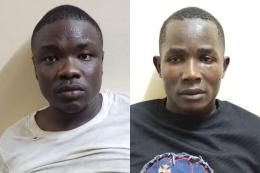 Collage photo of two suspects arrested by DCI detectives.